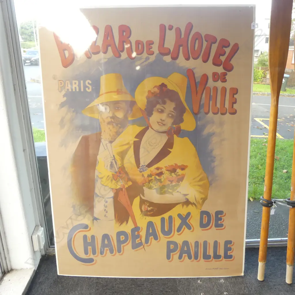 LG VINTAGE FRENCH POSTER 'BAZAR DE L'HOTEL DE VILLE' 1600x1200mm  Image 1++