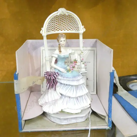 CASED ROYAL WORCESTER 'REBECCA' FIGURINE