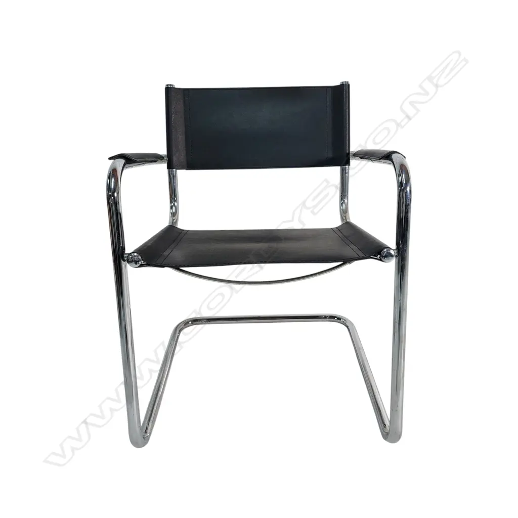 MID CENTURY 'MART STAM' STYLO armchair chrome tube steel and leather, cantilever chair dimensions: height: 71 mm, width: Image 1++