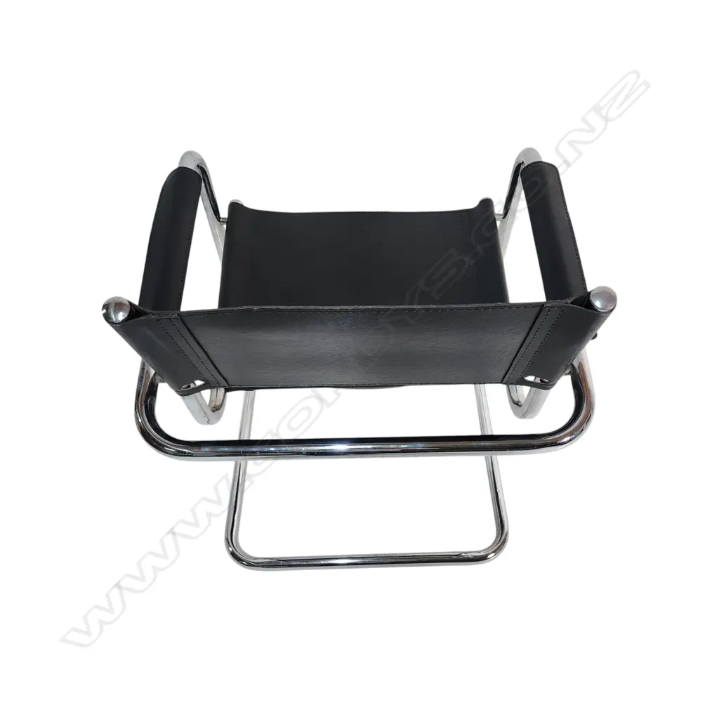 MID CENTURY 'MART STAM' STYLO armchair chrome tube steel and leather, cantilever chair dimensions: height: 71 mm, width: Image 1++