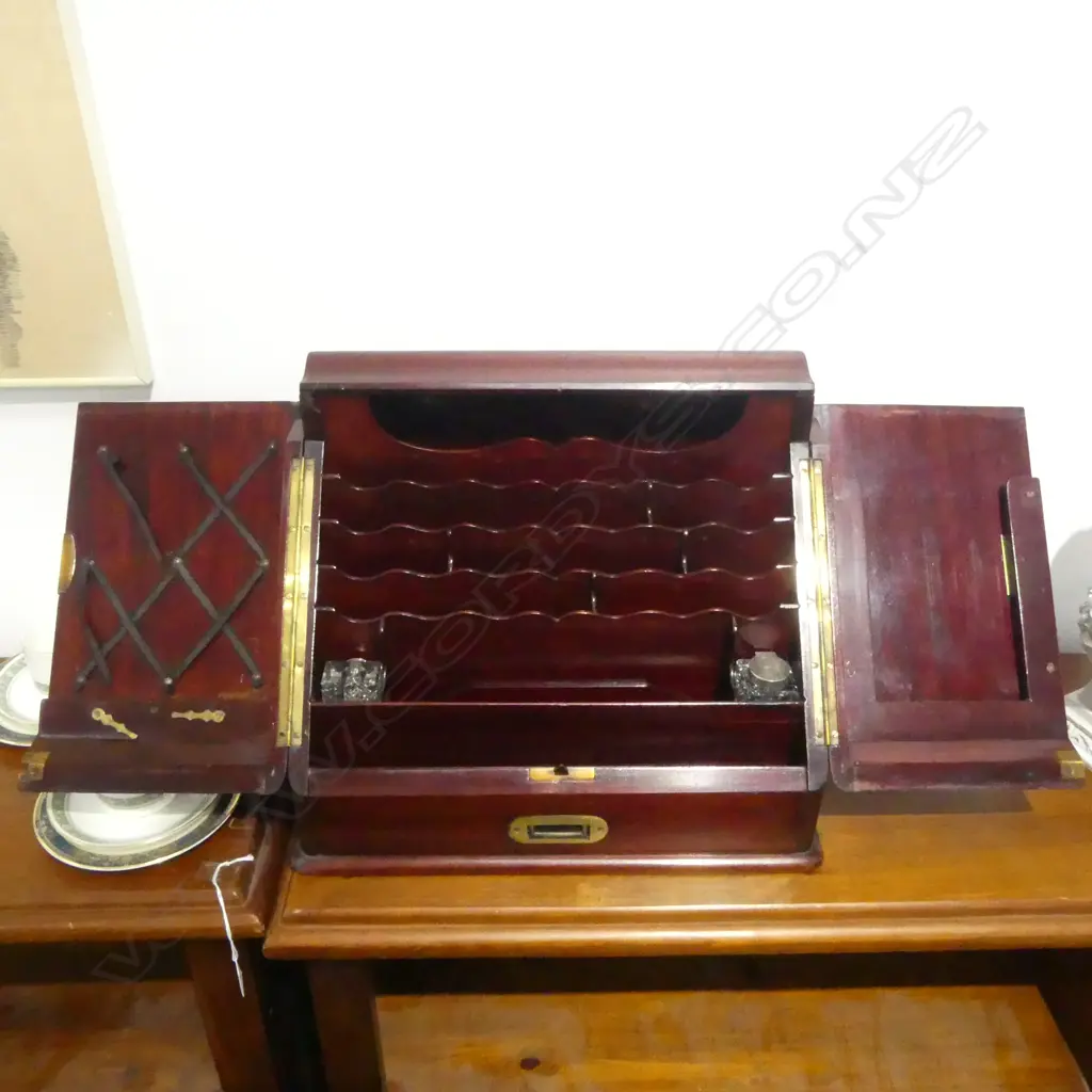 c.1900 DESK COMPENDIUM WITH INKWELLS 400x260x420x340mm Image 1++