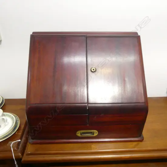 c.1900 DESK COMPENDIUM WITH INKWELLS 400x260x420x340mm