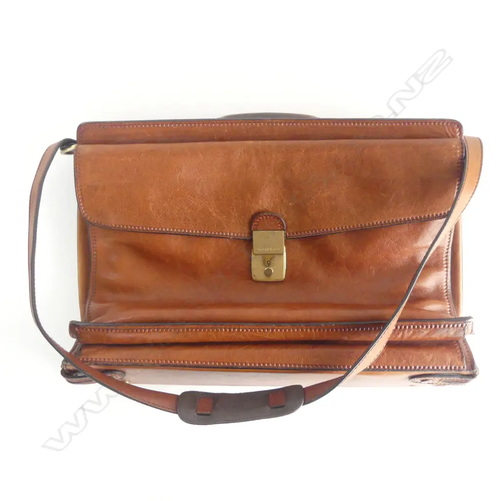 'BARANTANI' LEATHER BRIEFCASE W.420mm Image 1++