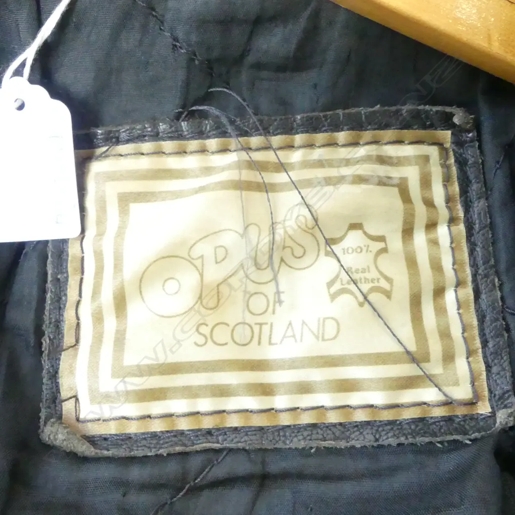 MENS LEATHER MOTOCYCLE JACKET BY OPUS OF SCOTLAND SIZE LG Image 1++