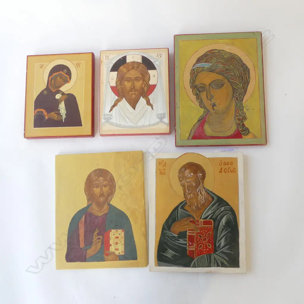 5 RELIGIOUS ICONS largest 255x205mm Image 1++