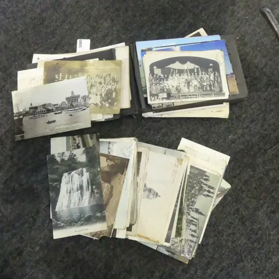ANTIQUE POSTCARDS; ALBUM + LOOSE