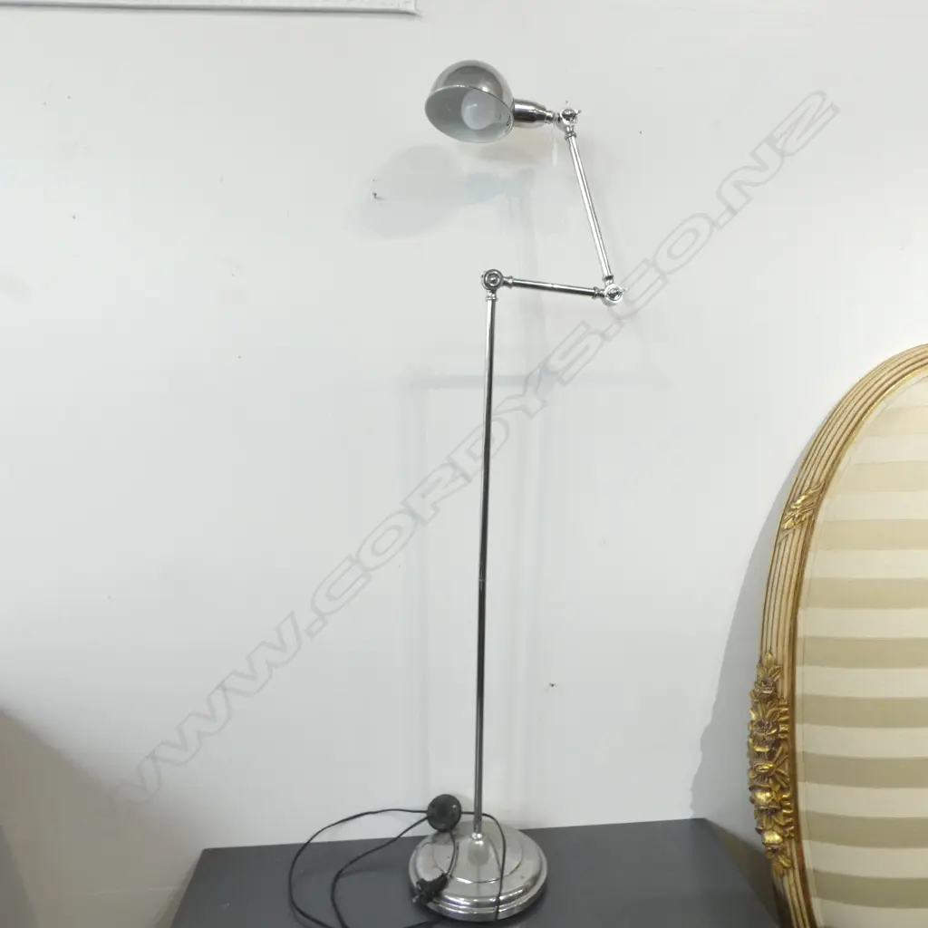 VINTAGE CHROME ANGULAR FLOOR LAMP  Image 1++