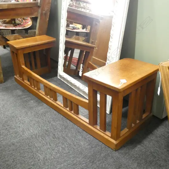 OAK FIRE SURROUND W.1240mm D.370mm H.370mm