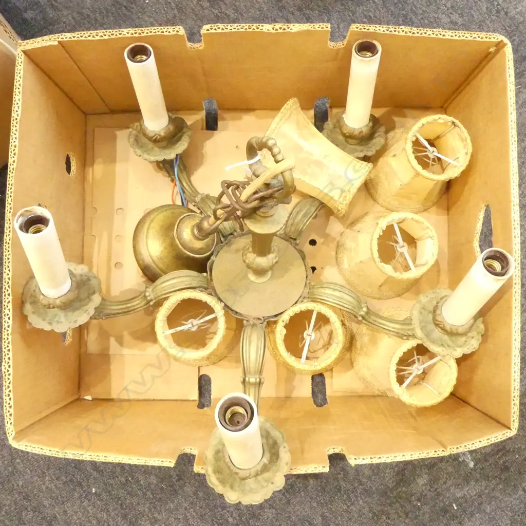 5 ARM CHANDELIER LIGHT FITTING 500mm dia Image 1++