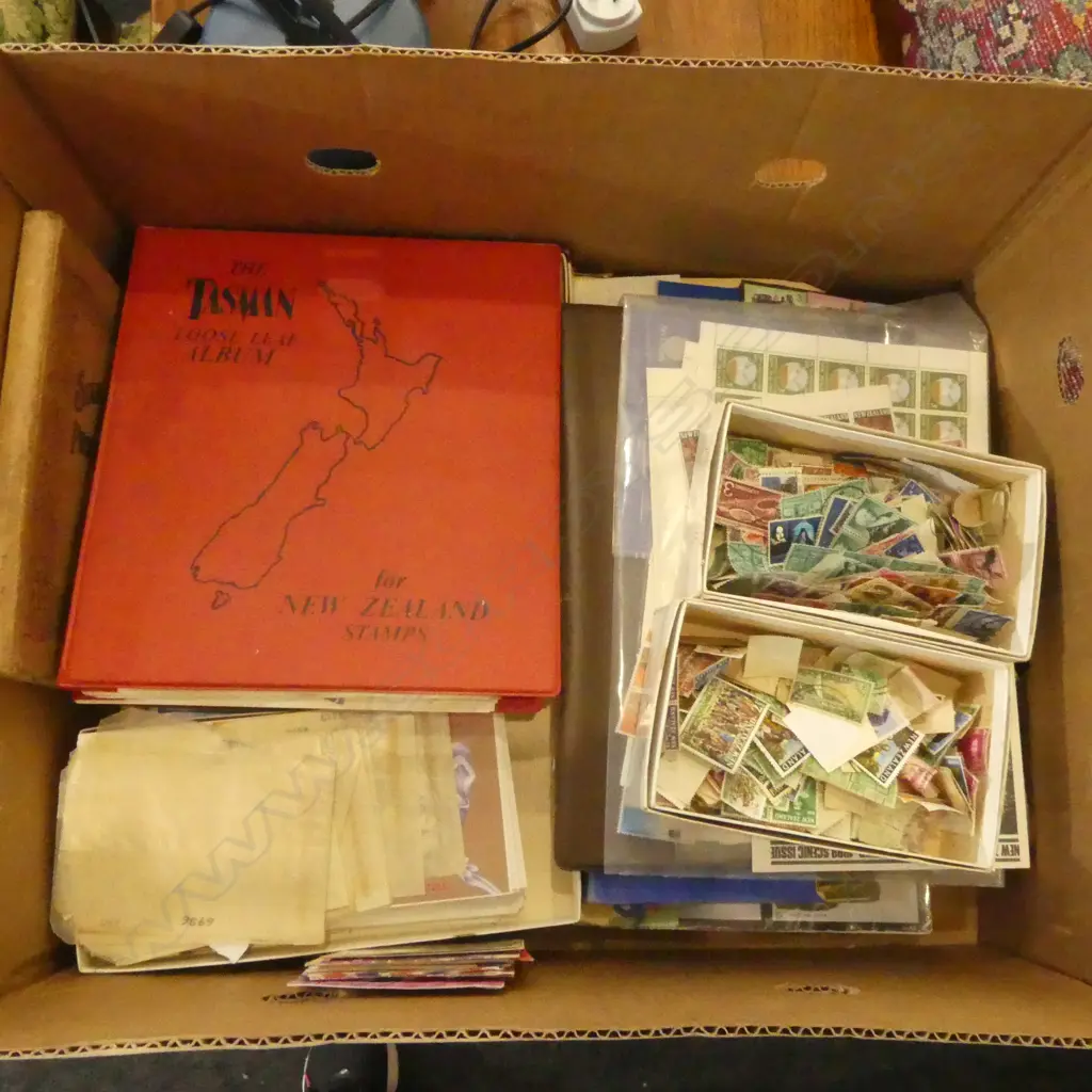 ASST. NZ & WORLD STAMPS, ALBUMS, FDCs ETC Image 1++
