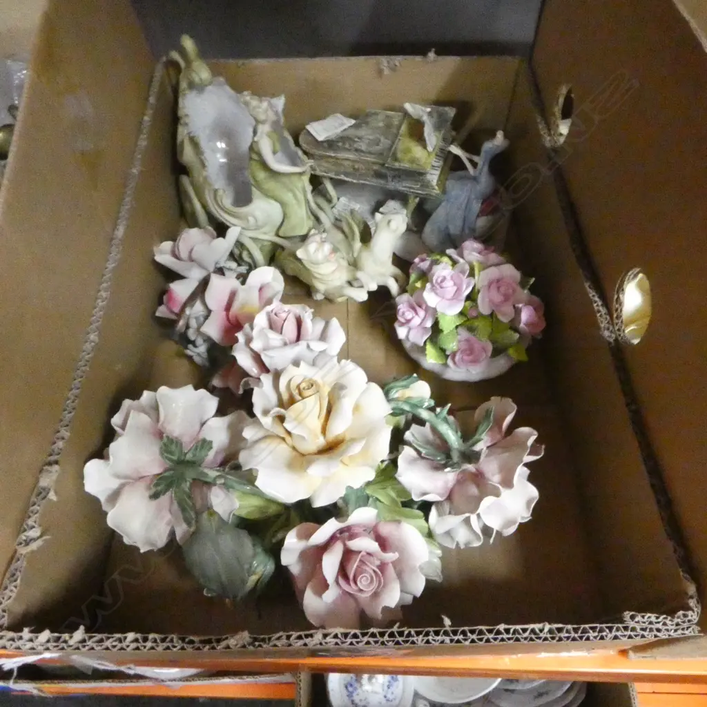 ASST. CHINA INCLUDING COALPORT CHINA POSY, CARRIAGE, CAPODIMONTE, etc (FAULTS) Image 1++