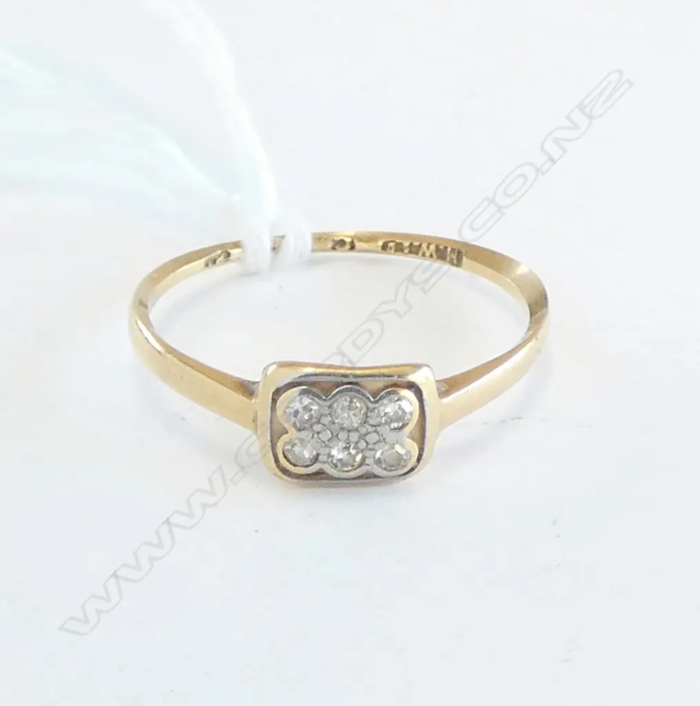 18CT DIAMOND RING, 1.4grms SIZE O Image 1++