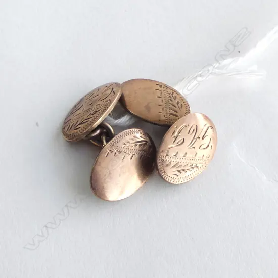 PR 9ct GOLD CUFFLINKS 8gms