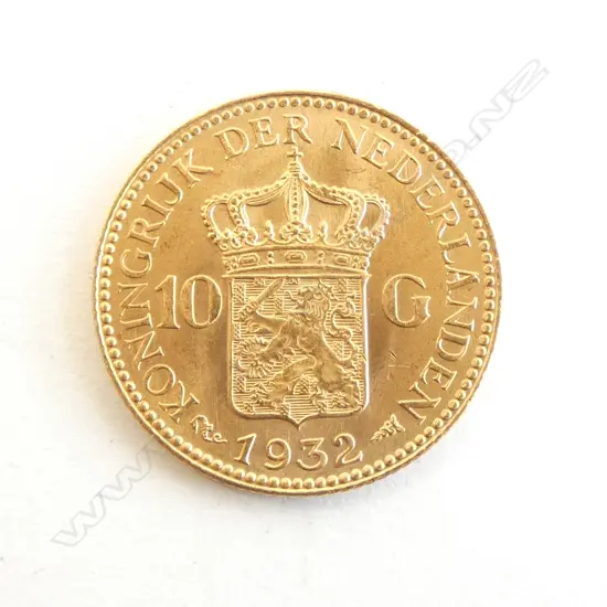 DUTCH 1832 WILHELMINA GOLD COIN 6.73gms