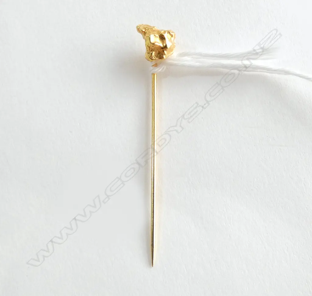 GOLD PLATED ? NUGGET    STICK PIN Image 1++