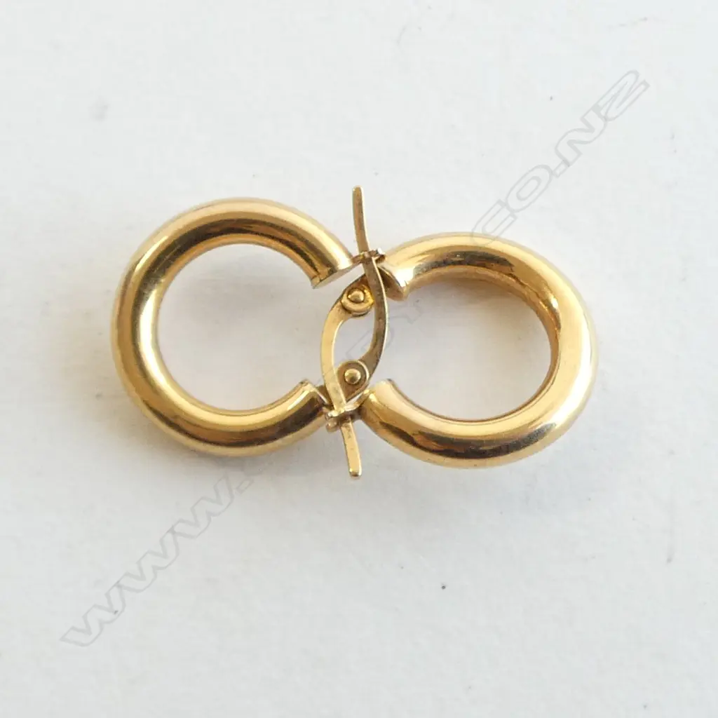 PR 9CT HOOP EARRINGS, 1.1grms Image 1++