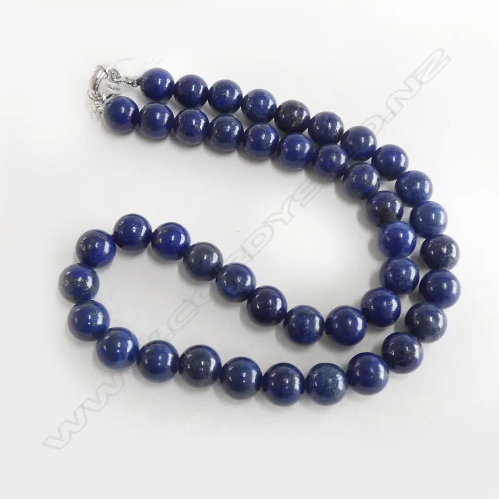 LAPIS LAZULI BEAD NECKLACE new Image 1++