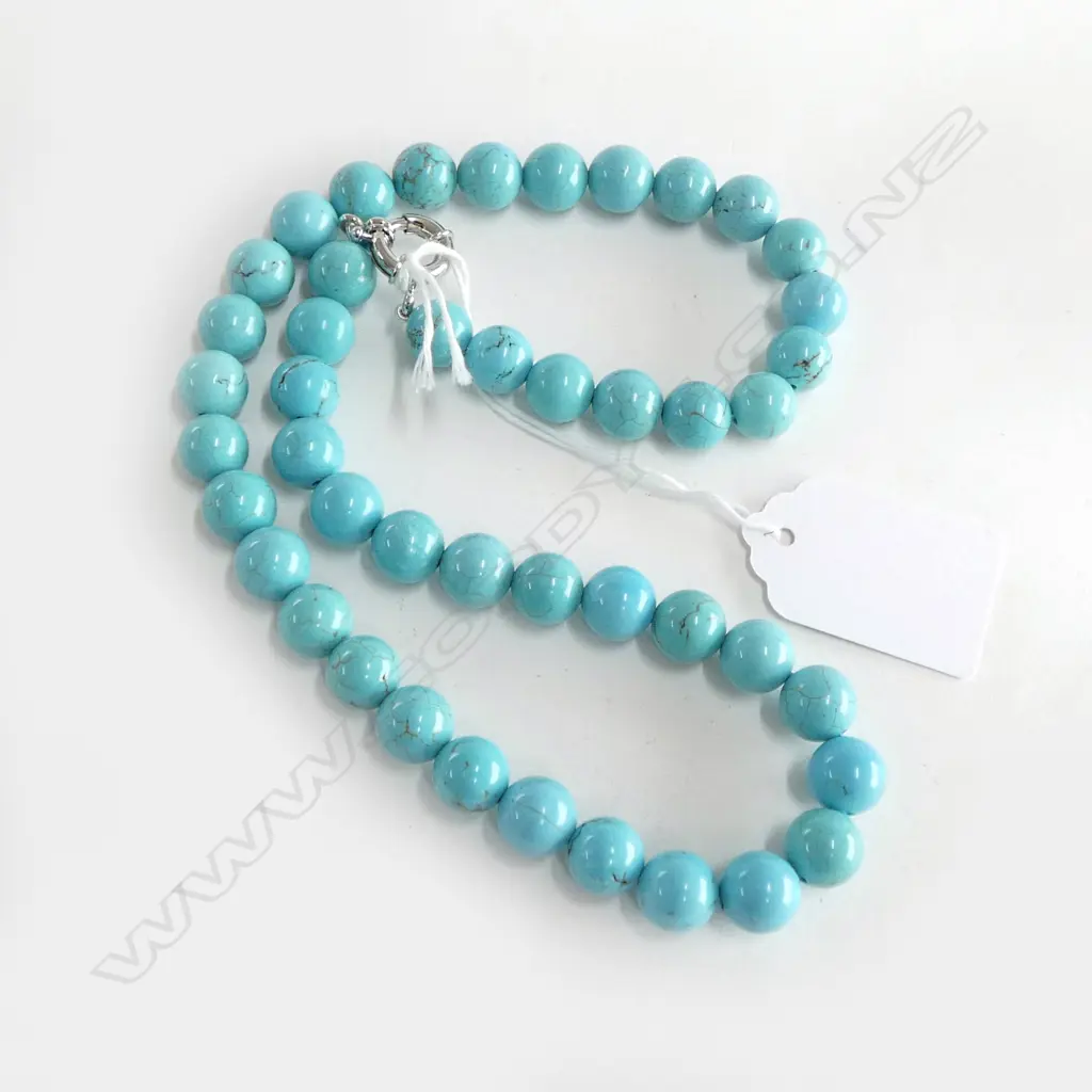 LARIMAR BEAD NECKLACE new Image 1++