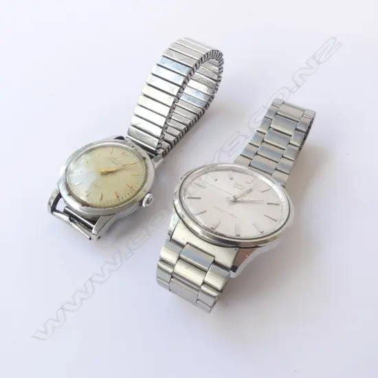 2 VINTAGE GENT'S WRISTWATCHES: SEIKO SPORTSMATIC + FAVRE-LEUBA BOVET auto. Both running