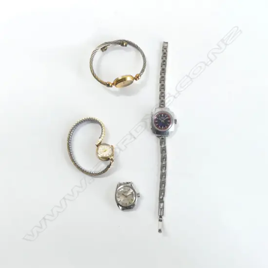 4 SWISS LADIES WRIST WATCHES; 2x ORIS, CAMY & HAFIS