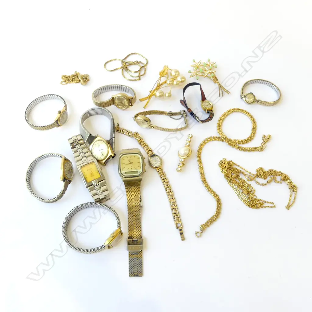 ASST. WATCHES, GOLD TONE COSTUME JEWELLERY Image 1++