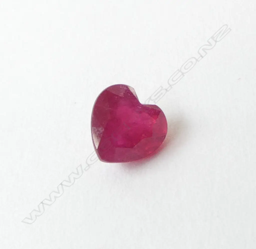HEART SHAPED RUBY LOOSE STONE  (ENHANCED) Image 1++