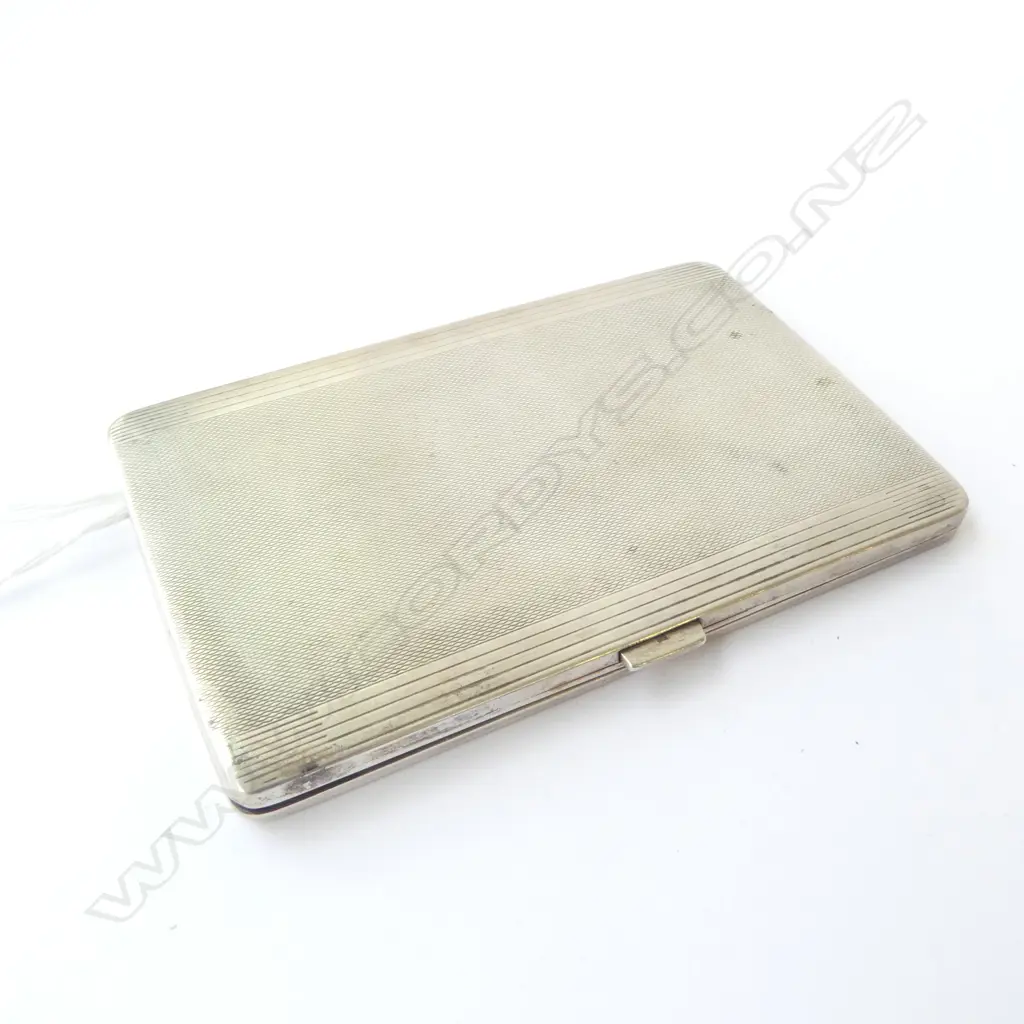 STG SILVER CIGARETTE CASE, B'HAM 1933 130x85mm 186grms   Image 1++