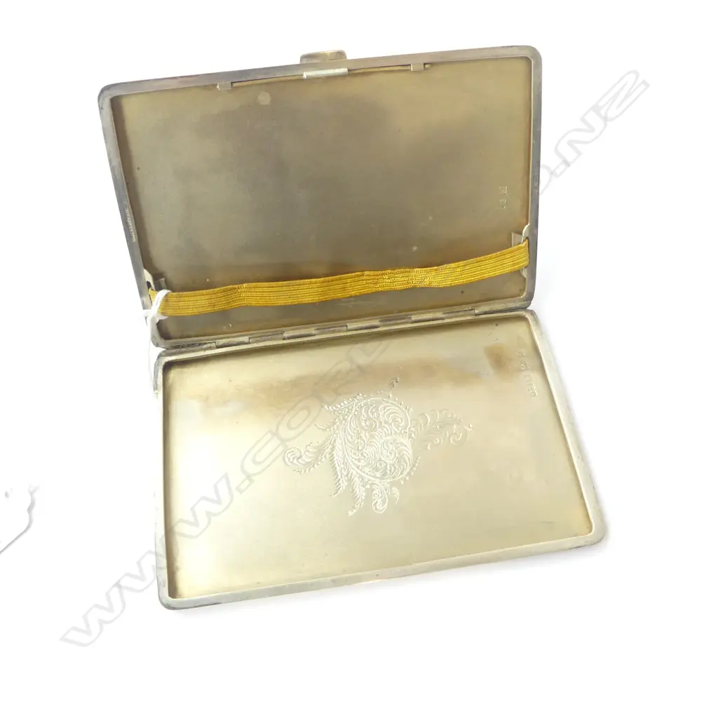 STG SILVER CIGARETTE CASE, B'HAM 1933 130x85mm 186grms   Image 1++