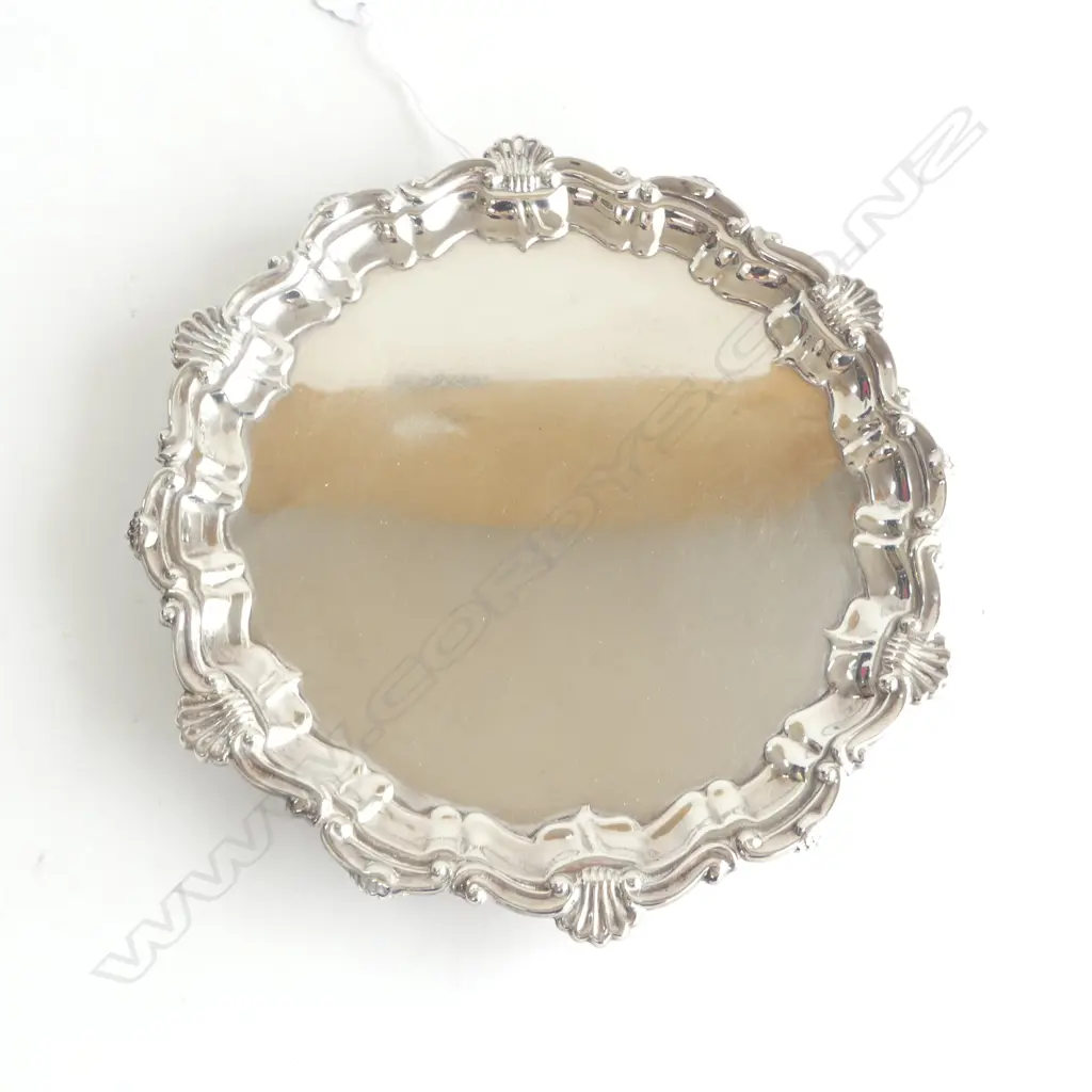 SILVER WAITER pie crust rim Birmingham 1976. 273gms Image 1++