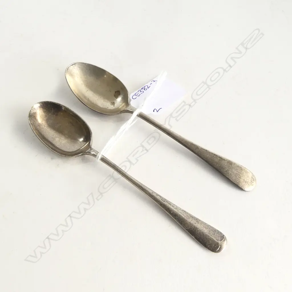 2 STG SILVER SPOONS, SHEFFIELD 1922 & 1910, 38gms Image 1++
