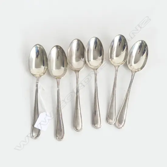 6 .833 SILVER DUTCH TABLE SPOONS, EARLY 20thC, 427gms