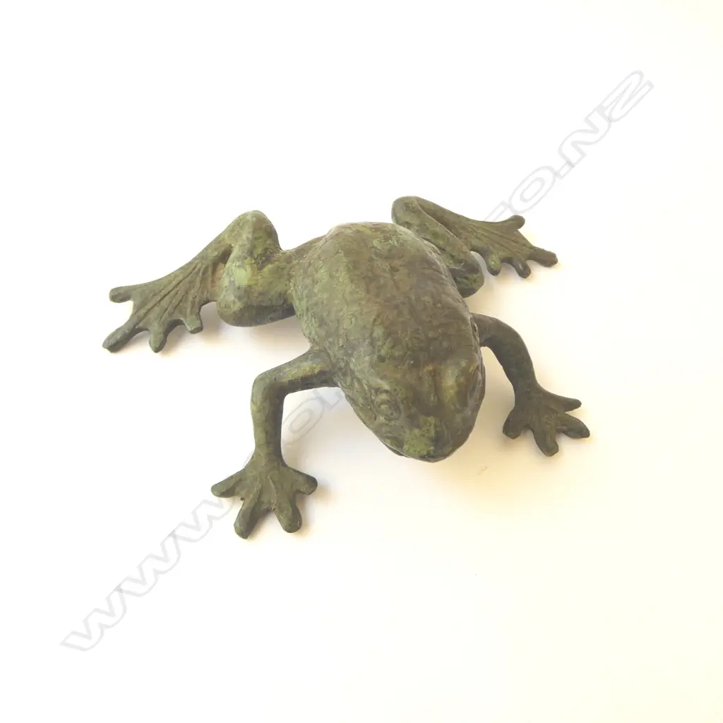 BRONZE FROG dark patina W.140mm Image 1++