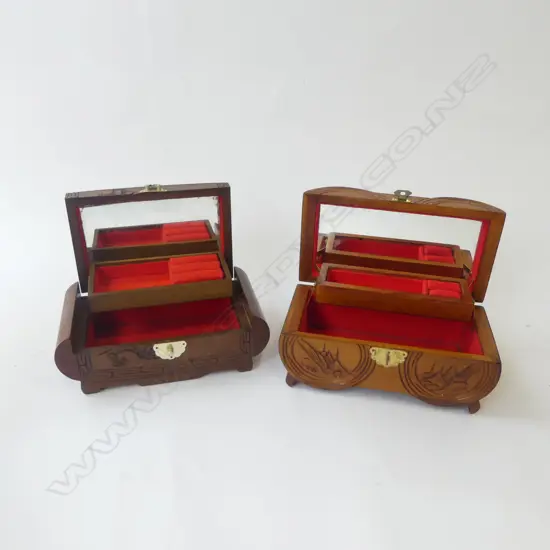 2  CHINESE TRINKET BOXES W210mm