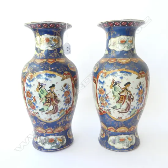 PR TALL CHINESE PAINTED VASESH410