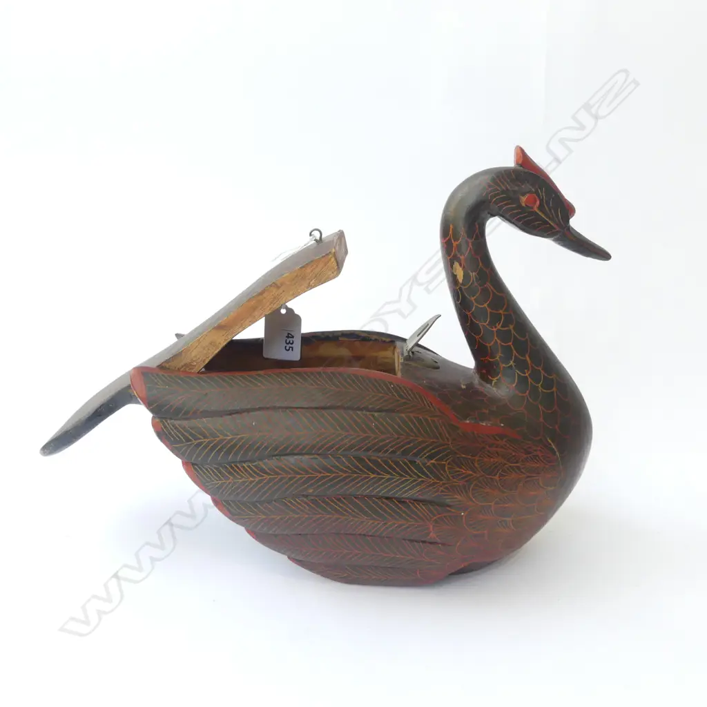 CARVED WOODEN DUCK STORAGE BOX [LIFE SIZE] Image 1++