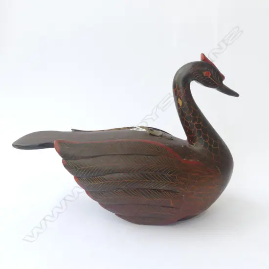 CARVED WOODEN DUCK STORAGE BOX [LIFE SIZE]