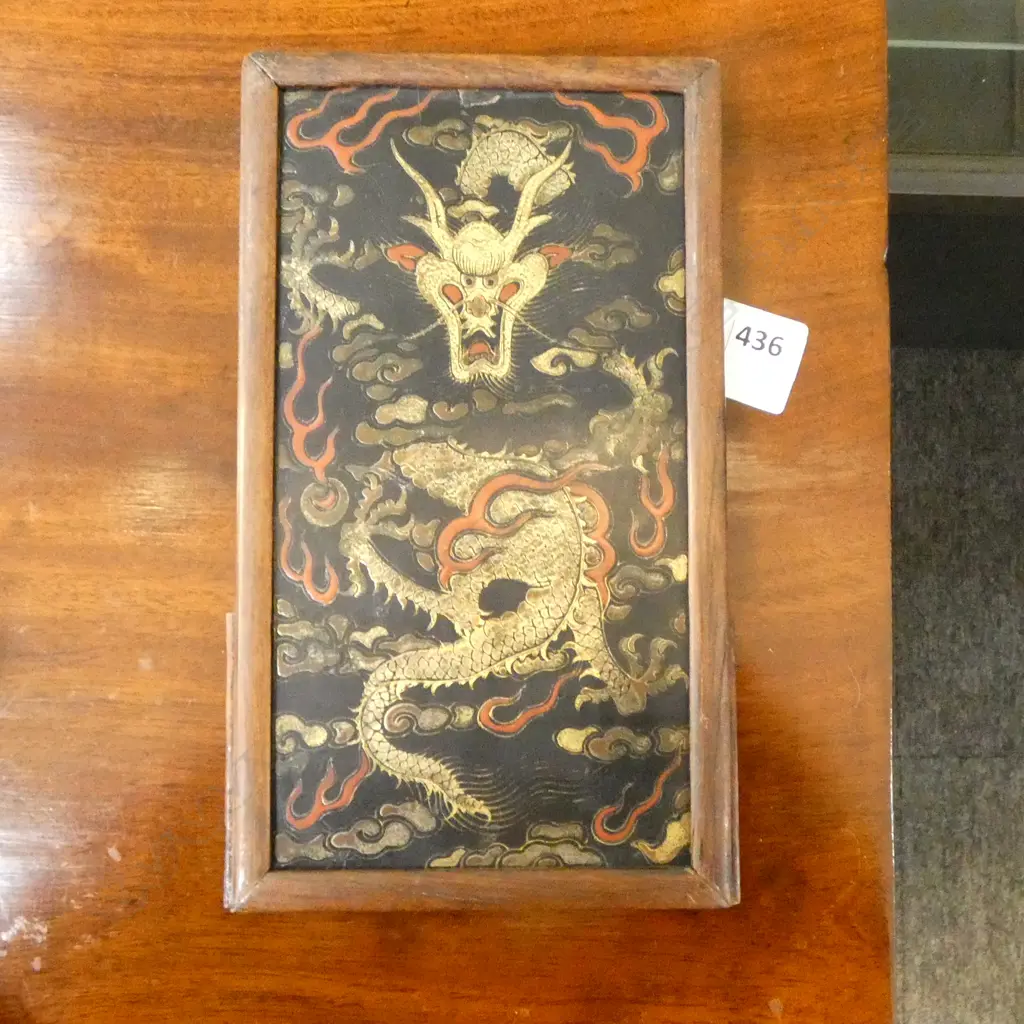 ANTIQUE ORIENTAL MIRROR 210x120mm STAND AF Image 1++