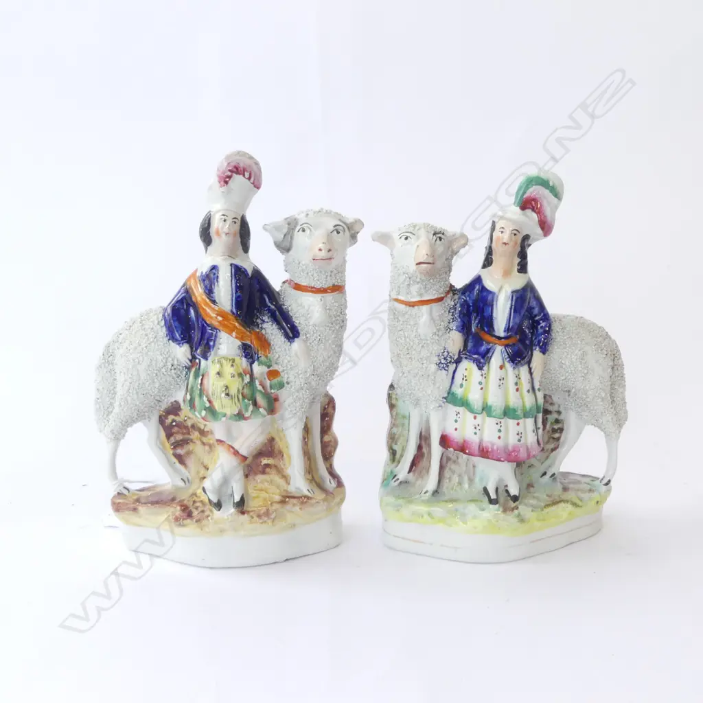 PR STAFFORDSHIRE FLATBACK FIGURE GROUPS (REPAIR TO 1), H.210mm Image 1++