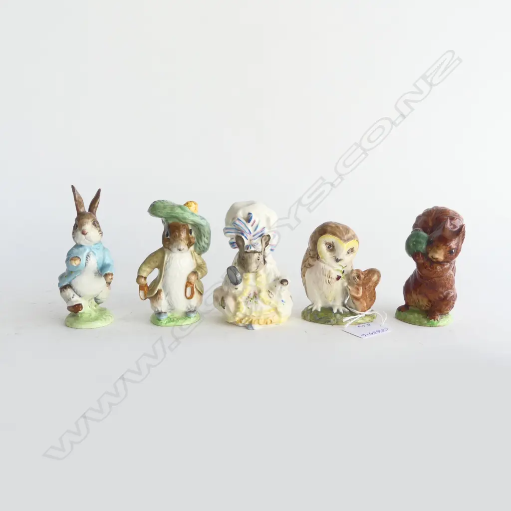 5 BESWICK BEATRIX POTTER FIGURINES (lrg size) H.110mm (tallest) Image 1++