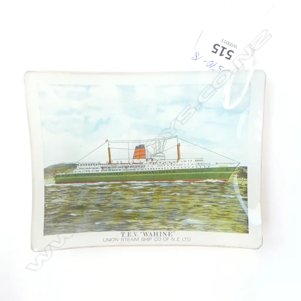  WAHINE small GLASS TRAY L.128mm Image 1++