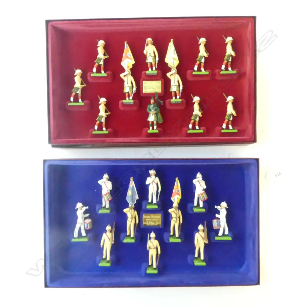 2 SETS BOXED LEAD BRITAINS FIGURES 11 'SEAFORTH ISLANDERS & 10 WELSH GUARD 'ROYAL MARINES' Image 1++