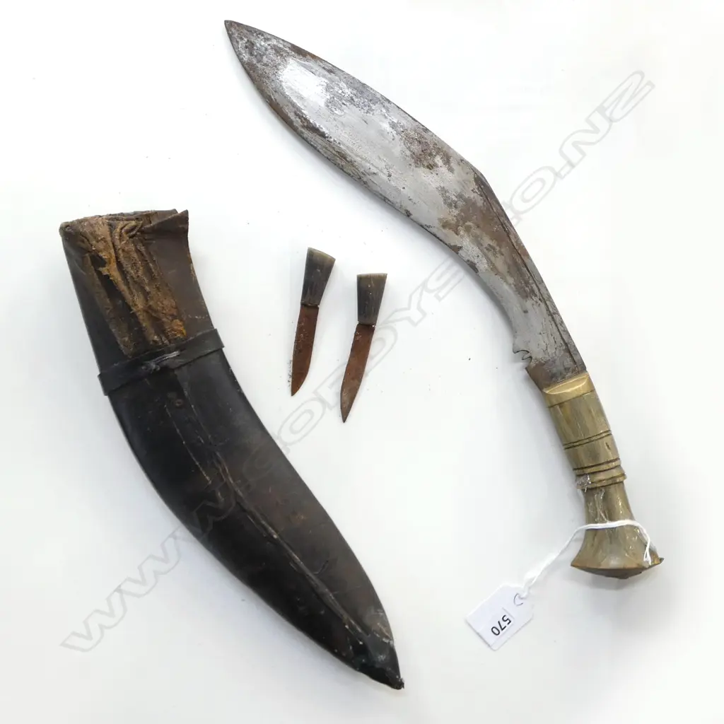 KUKRI SWORD & LEATHER SCABBARD L.405mm Image 1++