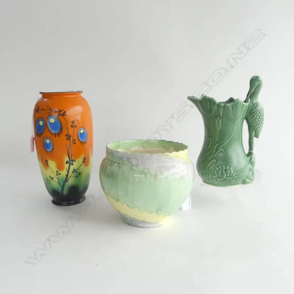 DECO JARDINEER H150MM DECO VASE H250MM & SLYVAC STORK JUG H230MM Image 1++