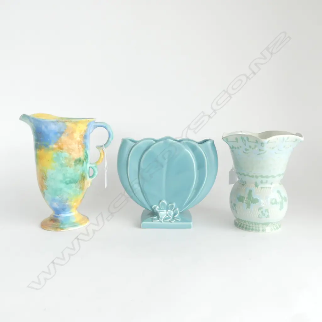 2 BESWICK VASES H180MM & BESWICK DECO JUG H210MM Image 1++