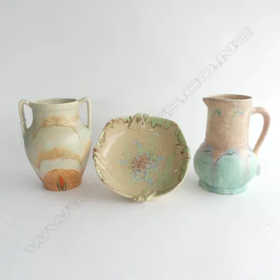 BESWICK BOWL DIA260MM 2HANDLED VASE H245MM & JUG H240MM