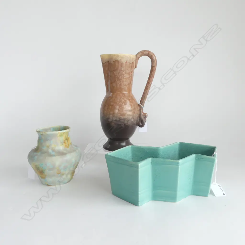 BESWICK ANGLEA TROUGH VASE L260MM VASE H130MM & JUG H270MM Image 1++