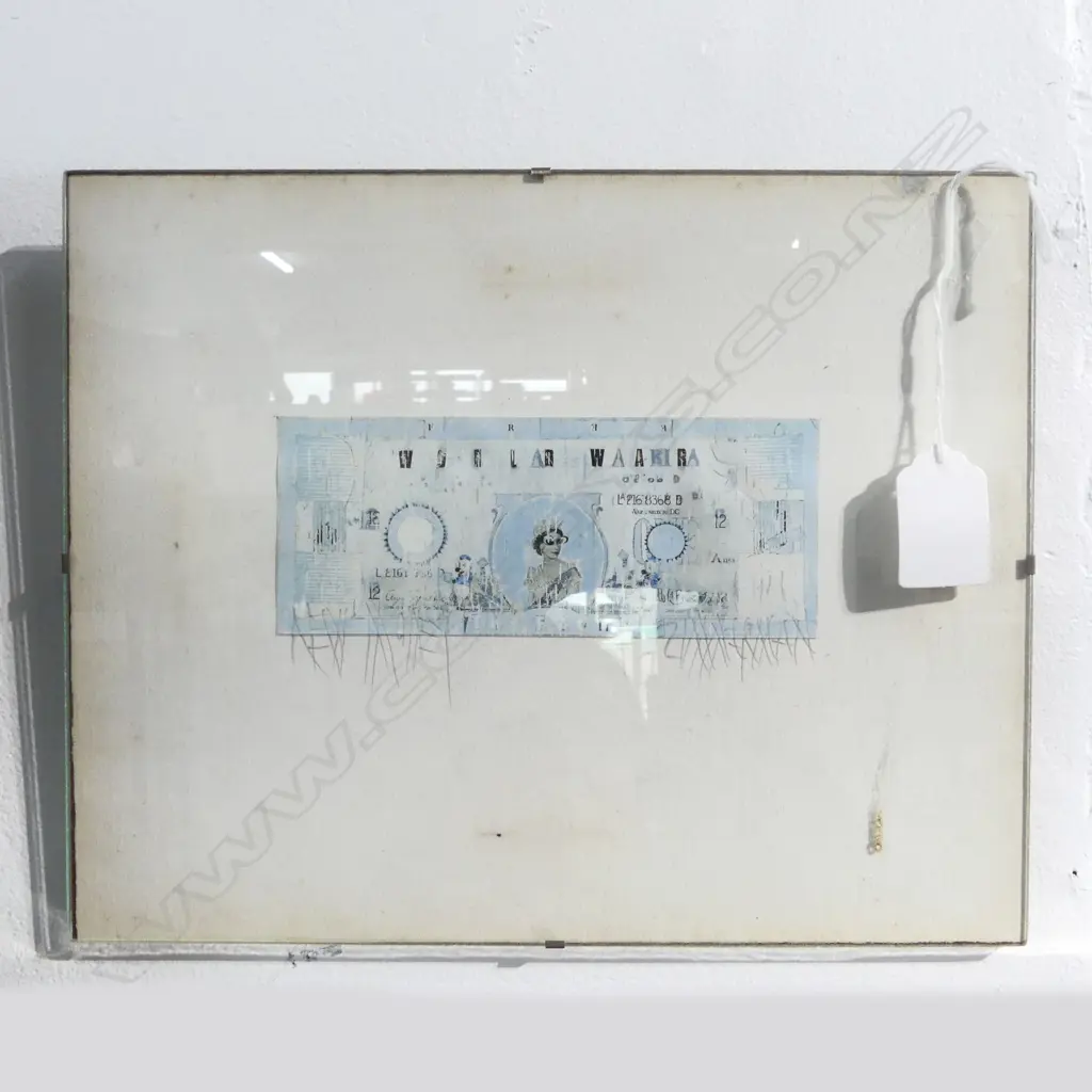 Frank Womble (1946-) 'New Money' artwork entitled & signed 200 x 255mm. Image 1++
