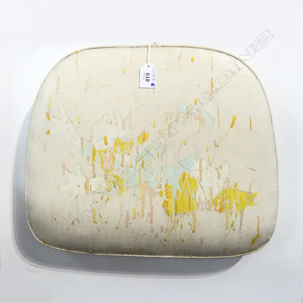 Frank Womble (1946-) 'Donald Duck' Painted Seat 340 x 410mm. Provenance: From an artists estate Image 1++