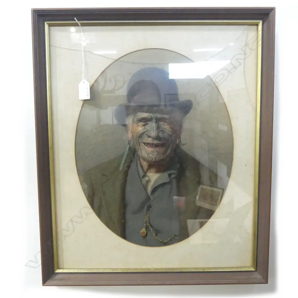 GOLDIE PRINT 'A GOOD JOKE' 465x380mm GLASS BROKEN & FOXING TO UNDERSIDE Image 1++