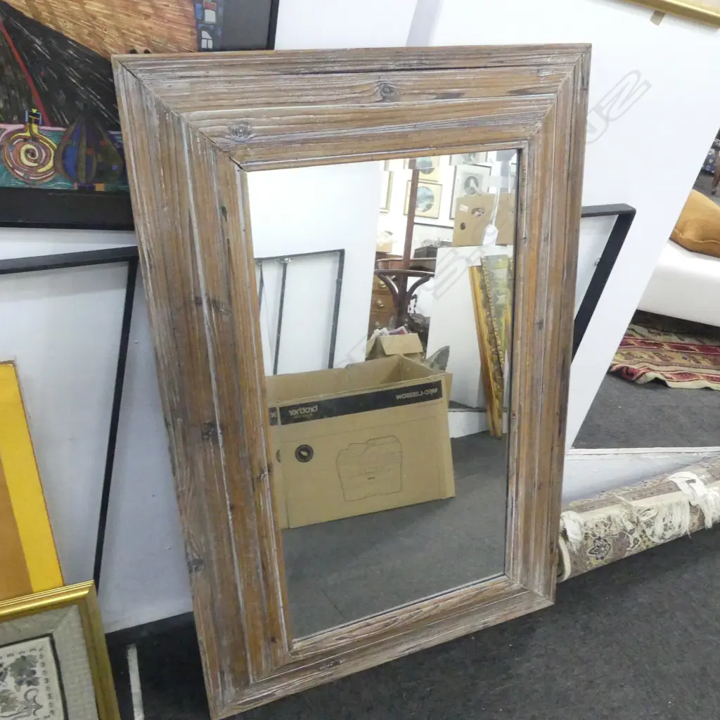 LG MIRROR, RUSTIC WOODEN FRAME 1205x800mm Image 1++